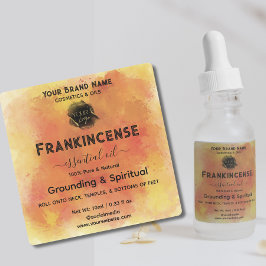 ロゴ ウォーターカラー エッセンシャルオイル ボトルを追加 ラベル