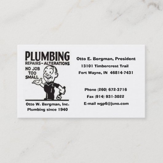 ロゴ、オットーE. Bergman 名刺 (正面)