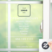 ロゴ オープンアワー モダン ビジネス ウィンドウ クリング ウィンドウサイン (ホーム)