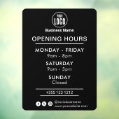 ロゴ オープン時間 ソーシャルメディア ビジネス ウィンドウサイン (シート3)