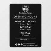 ロゴ オープン時間 ソーシャルメディア ビジネス ウィンドウサイン (シート)