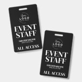 ロゴ オールアクセス VIP イベントスタッフ バッジ (正面&裏面)