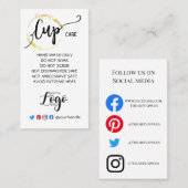 ロゴ・カップ・カー気にドのビニ金ゴールドの追加 名刺 (正面/裏面)