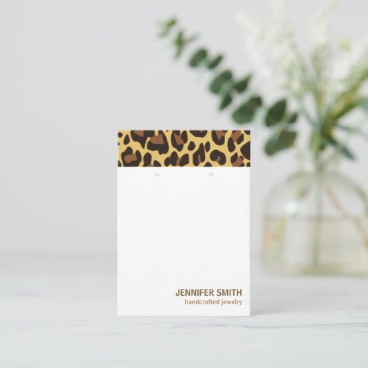 ロゴ·クラシックLeopard Print Earsing Holder 名刺 (スタンド正面)