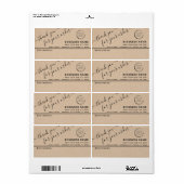 ロゴ クラフト シンプル サンクス 業務用 郵便ラベル ラベル (フルシート)