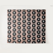 ロゴ グリッター ウッド ステップ アンド リピート フォト バックドロップ タペストリー (正面(横))