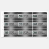 ロゴ |グレーモダングラデーション差出人住所 ラベル (シート)