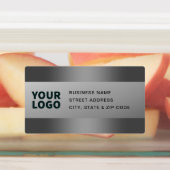 ロゴ |グレーモダングラデーション差出人住所 ラベル (貼付)