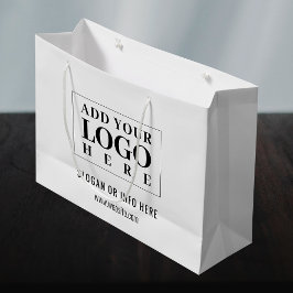 ロゴ コーポレート | ホワイト カンパニー ミニマリスト モダン ラージペーパーバッグ