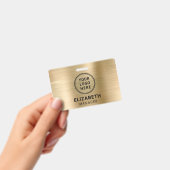 ロゴ ゴールド ネーム バッジ (手持ち)