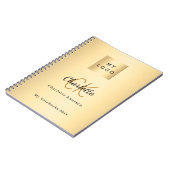 ロゴ ゴールド モノグラム 現代のビジネス ノートブック (左側)