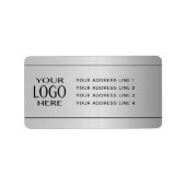 ロゴ |シルバーフェイクメタル差出人住所 ラベル (正面)