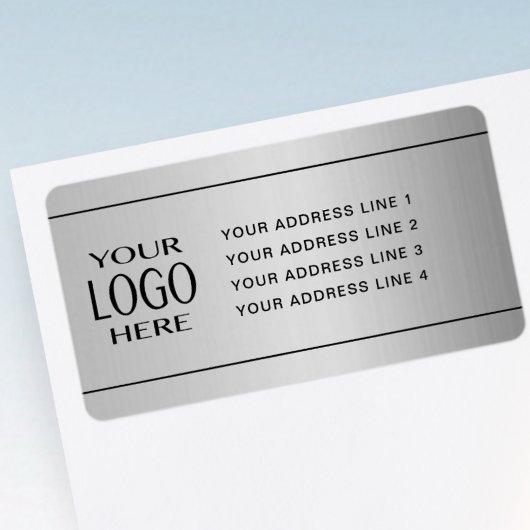 ロゴ |シルバーフェイクメタル差出人住所 ラベル