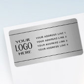 ロゴ |シルバーフェイクメタル差出人住所 ラベル