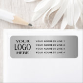 ロゴ |シルバーフェイクメタル差出人住所 ラベル (インサイチュ)