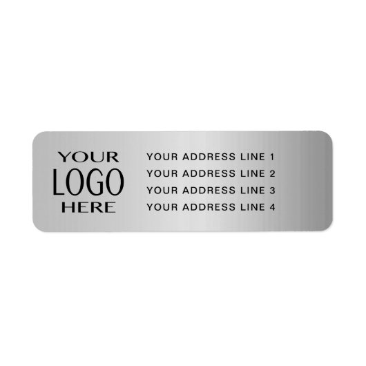 ロゴ |シルバーフェイクメタル差出人住所 ラベル (正面)