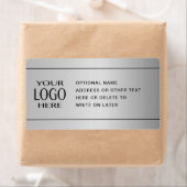 ロゴ |シルバーフェイクメタル&オプション文字 ラベル (インサイチュ)