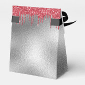 ロゴ シルバー グリッターが赤く滴る 美容院 フェイバーボックス (裏面サイド)