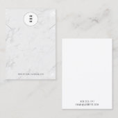 ロゴ シルバー マーブル ネックレス ディスカード 名刺 (正面/裏面)