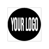 ロゴ、スクエアラウンドビジネスロゴのアップロード ラバースタンプ (インプリント)