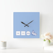 ロゴ スクエア壁時計 (ホーム)