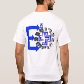 ロゴ、ステップ背部!! MAの宇宙のUR Tシャツ (裏面)