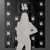 ロゴ ステップ アンド リピート ブラック フォトブース 背景