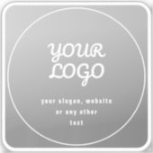 ロゴ&スローガンまたはその他の文字 |グレーと白 シール (正面)