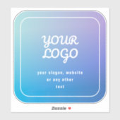 ロゴ&スローガンまたはその他の文字 |青と紫 シール (シート)