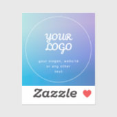 ロゴ&スローガンまたはその他の文字 |青と紫 シール (シート)