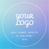 ロゴ&スローガンまたはその他の文字 |青と紫 シール (正面)