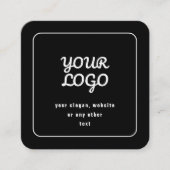 ロゴ&スローガンまたはその他の文字 |黒と白 エンクロージャーカード (正面)