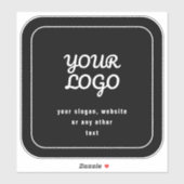 ロゴ&スローガンまたはその他の文字 |黒と白 シール (シート)