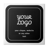 ロゴ&スローガンまたはその他の文字 |黒と白 タイル (正面)