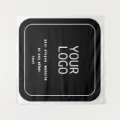 ロゴ&スローガンまたはその他の文字 |黒と白 タペストリー (正面(横))