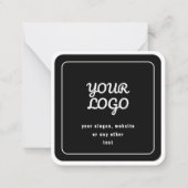 ロゴ&スローガンまたはその他の文字 |黒と白 ノートカード (正面)