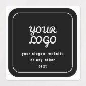 ロゴ&スローガンまたはその他の文字 |黒と白 ラベル (デザイン1)