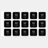 ロゴ&スローガンまたはその他の文字 |黒と白 ラベル (シート)