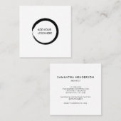 ロゴ·ソモダンーシャル·メディア·プロフェッショナルシンプルホワイト スクエア名刺 (正面/裏面)