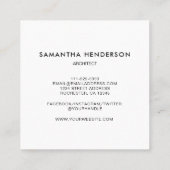 ロゴ·ソモダンーシャル·メディア·プロフェッショナルシンプルホワイト スクエア名刺 (裏面)