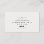 ロゴ、ソーシャルメディアのアイコン、家族心理学者 名刺 (裏面)