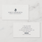 ロゴ、ソーシャルメディアのアイコン、家族心理学者 名刺 (正面/裏面)