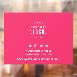 ロゴ ソーシャルメディア 編集可能な背景を追加 ウィンドウサイン