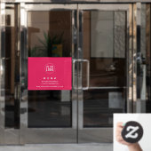 ロゴ ソーシャルメディア 編集可能背景を追加 ウィンドウサイン (オフィスドア)