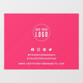 ロゴ ソーシャルメディア 編集可能背景を追加 ウィンドウサイン (シート)