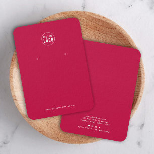 ロゴ タイプライター カスタム カラー イヤリング ディスプレイ カード