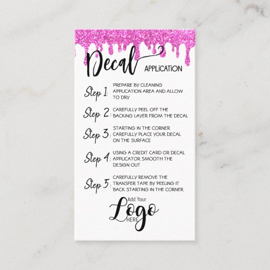 ロゴ・デカール・カー気にドの追加 名刺 (正面)