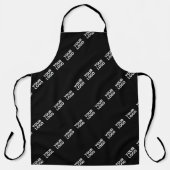 ロゴ、デザイン、写真を斜めに並べて表示 エプロン (正面)