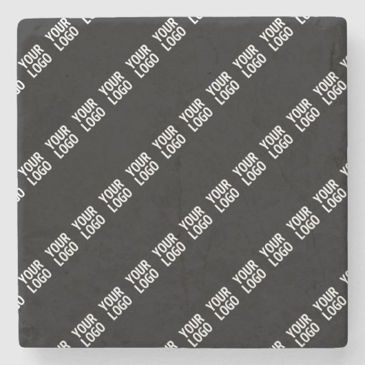 ロゴ、デザイン、写真を斜めに並べて表示 ストーンコースター (正面)