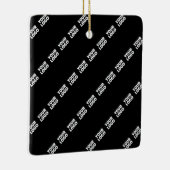 ロゴ、デザイン、写真を斜めに並べて表示 セラミックオーナメント (右)